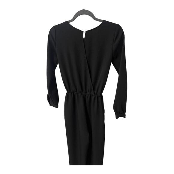Aritzia Wilfred Dessin Long Sleeve Jumpsuit Tapered Leg Black Womens Size XXS - Picture 10 of 14